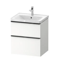 Duravit D-Neo - Wastafelonderkast Met Wastafel, 625x584x452 Mm, 2 Laden, Mat Wit DE0147018180000
