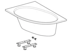 Geberit Selnova - Hoekbad 1500x1000x466 Mm, Links, Wit 554.272.01.1 -Duravit || Geberit || Grohe Verkoopwinkel b23faca893b619210f02f6a0 1