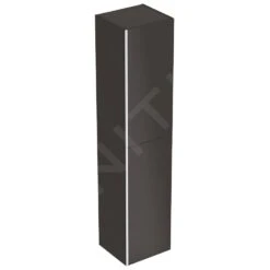 Geberit Acanto - Hoge Badkamerkast 1730x380 Mm, 2 Deuren, Zwart 500.619.16.1