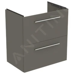 Ideal Standard I.Life S - Wastafelonderkast, 600x375x630 Mm, 2 Laden, Mat Kwartsgrijs T5293NG