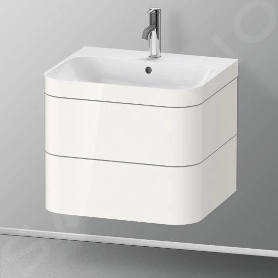 Duravit Happy D.2 Plus - Wastafelonderkast Met Wastafel 480x575x490 Mm, 2 Laden, Wit Hoogglans HP4635O2222 4 Duravit Happy D.2 Plus - Wastafelonderkast Met Wastafel 480x575x490 Mm, 2 Laden, Wit Hoogglans HP4635O2222 - Afbeelding 4