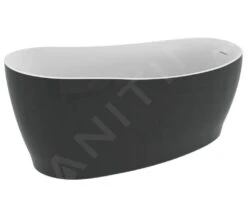 Ideal Standard Around - Vrijstaand Bad 1800x850 Mm, Glanzend Wit/glanzend Zwart K8715V2