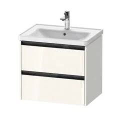 Duravit Ketho.2 - Wastafelkast 549x634x455 Mm, 2 Laden, Glanzend Wit K25282022220000