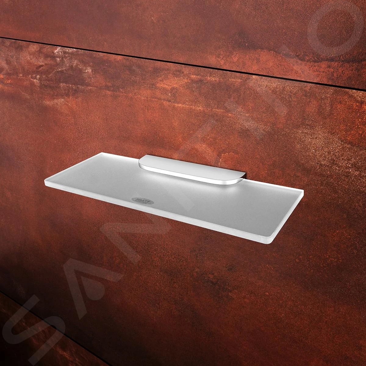 Nimco Nikau - Plank, Lengte 400 Mm, Mat Glas/chroom NK 30091B-40-26 3 Nimco Nikau - Plank, Lengte 400 Mm, Mat Glas/chroom NK 30091B-40-26 - Afbeelding 3