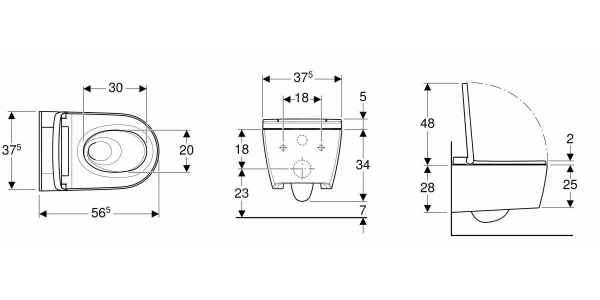 Geberit AquaClean - Sele Douche-WC, Rimfree, Softclose, Alpine Wit 146.222.11.1 2 Geberit AquaClean - Sele Douche-WC, Rimfree, Softclose, Alpine Wit 146.222.11.1 - Afbeelding 2