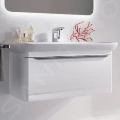 Geberit MyDay - Wastafelonderkast, 810x410x430 Mm, 1 Schuiflade Met LED-verlichting, Glanzend Wit 824100000 -Duravit || Geberit || Grohe Verkoopwinkel b90b01cec7dd3524c478c2b9