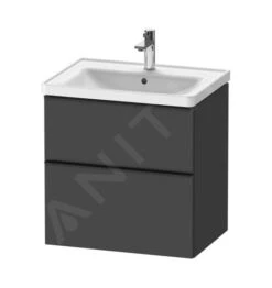 Duravit D-Neo - Wastafelonderkast 634x625x452 Mm, 2 Laden, Grafiet Mat DE435404949