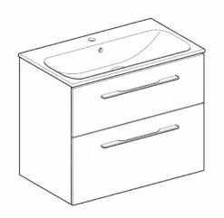 Geberit Selnova Square - Wastafelonderkast 635x788x480 Mm, Met Wastafel, 2 Laden, Glanzend Wit 501.240.00.1 -Duravit || Geberit || Grohe Verkoopwinkel b9c8fe08572a219d9fc54538 1