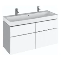 Geberit ICon - Onderkast Voor Dubbele Wastafel Met 4 Laden 1200 Mm, Mat Wit 841420000 -Duravit || Geberit || Grohe Verkoopwinkel ba5edd8068346974cf563ad7