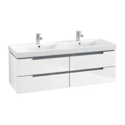 Villeroy & Boch Subway 2.0 - Wastafelkast, 1287x420x449 Mm, 4 Laden, Glossy White A69200DH