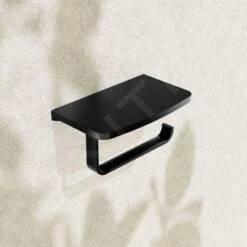 Steinberg 450 - Toiletrolhouder Met Planchet, Mat Zwart 450 2820 S -Duravit || Geberit || Grohe Verkoopwinkel bab4ae90be4715d1266469af