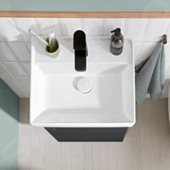 Villeroy & Boch Collaro - Wastafelkast, 410x546x344 Mm, 1 Deur, Scharnieren Rechts, Mat Zwart C00501PD -Duravit || Geberit || Grohe Verkoopwinkel bc2d6ab62cf67bfe4cafcad0