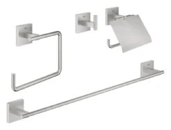 Grohe QuickFix Start Cube - Badkameraccessoires Set 4 In 1, Supersteel 41115DC0