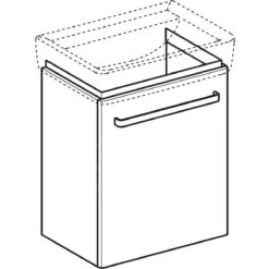 Geberit Selnova Compact - Wastafelkast, 500x367x604 Mm, 1 Deur, Glanzend Wit/mat Wit 501.492.00.1 -Duravit || Geberit || Grohe Verkoopwinkel c0f225ef3ac6b2082a323a4e