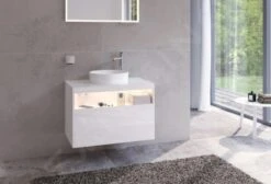 Keuco Stageline - Wastafelonderkast, 800x550x490 Mm, Met Uitsparing Voor Wastafel En Kraan Rechts, Met Verlichting En USB, Wit 32865300100 -Duravit || Geberit || Grohe Verkoopwinkel c15df5fbf0506ce628e843ac
