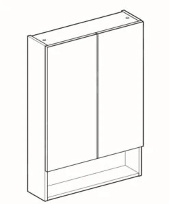 Geberit Selnova Square - Spiegelkast 850x588x175 Mm, 2 Deuren, Glanzend Wit 501.264.00.1 -Duravit || Geberit || Grohe Verkoopwinkel c3dcf72e00d62f6b5f68810e