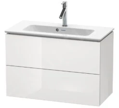 Duravit L-Cube - Wastafelonderkast Compact, 550x820x391 Mm, 2 Laden, Glanzend Wit LC625702222