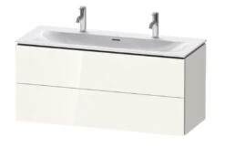 Duravit L-Cube - Wastafelonderkast 550x1220x481 Mm, 2 Laden, Glanzend Wit LC630902222
