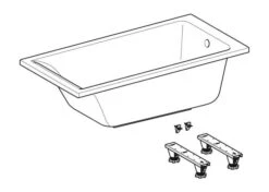 Geberit Selnova Square - Bad 1800x800x420 Mm, Wit 554.386.01.1 -Duravit || Geberit || Grohe Verkoopwinkel c7463f937d85a3027b936d58
