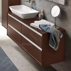 Ideal Standard Connect Air - Wastafelonderkast Voor Dubbele Wastafel 1200 Mm, Mat Bruin/mat Wit Gelakt E0822VY -Duravit || Geberit || Grohe Verkoopwinkel c824af14ce97ebee2b36d43a