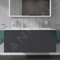 Duravit L-Cube - Wastafelonderkast 550x1290x481 Mm, 4 Laden, Grafiet Mat LC625904949 -Duravit || Geberit || Grohe Verkoopwinkel c9deb5ecf1067afec2812ace