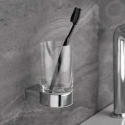 Keuco Plan - Tandenborstelbeker Met Houder, Glas/chroom 14950010100 -Duravit || Geberit || Grohe Verkoopwinkel cc2a19ad0d993f447bb42b27