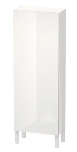 Duravit L-Cube - Hoge Badkamerkast 1320x500x243 Mm, Links, Glanzend Wit LC1169L2222