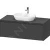 Duravit Ketho.2 - Wastafelonderkast Met Uitsparing 459x1200x550 Mm, 1 Lade, Grafiet Mat K24887049490000