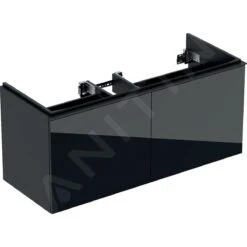 Geberit Acanto - Wastafelkast, 1190x476x535 Mm, 2 Laden, Stankafsluiter, Lava 502.355.JK.2
