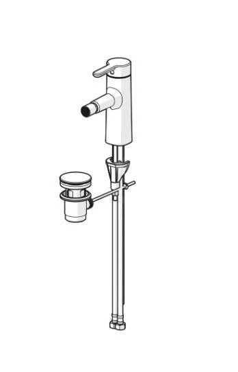 Hansa Designo - Bidetkraan Met Waste, Chroom 51733283 3 Hansa Designo - Bidetkraan Met Waste, Chroom 51733283 - Afbeelding 3