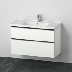 Duravit D-Neo - Wastafelonderkast Met Wastafel, 1005x775x480 Mm, 2 Laden, Mat Wit DE012201818