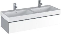 Geberit ICon - Wastafelonderkast Voor Dubbele Wastafel, 1190x240x477 Mm, Wit Glanzend 840220000