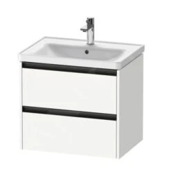 Duravit Ketho.2 - Wastafelkast 549x634x455 Mm, 2 Laden, Mat Wit K25282018180000