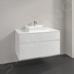 Villeroy & Boch Collaro - Wastafelonderkast, 1000x548x500 Mm, 2 Laden, Glossy White C01600DH -Duravit || Geberit || Grohe Verkoopwinkel d99ce8571295c718b265702d