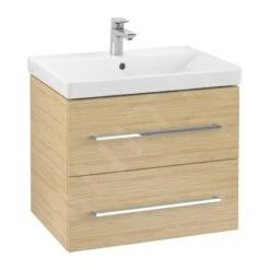 Villeroy & Boch Avento - Wastafelkast, 630x514x452 Mm, 2 Laden, Nordic Oak A89000VJ