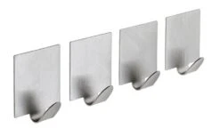 Sapho Accessoires - Zelfklevende Haak, 4st, Geborsteld RVS 33209