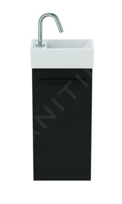 Ideal Standard I.Life S - Wastafelonderkast, 354x202x730 Mm, 1 Deur, Mat Carbon Grijs T5303NV -Duravit || Geberit || Grohe Verkoopwinkel daf017264245cf07b5762427