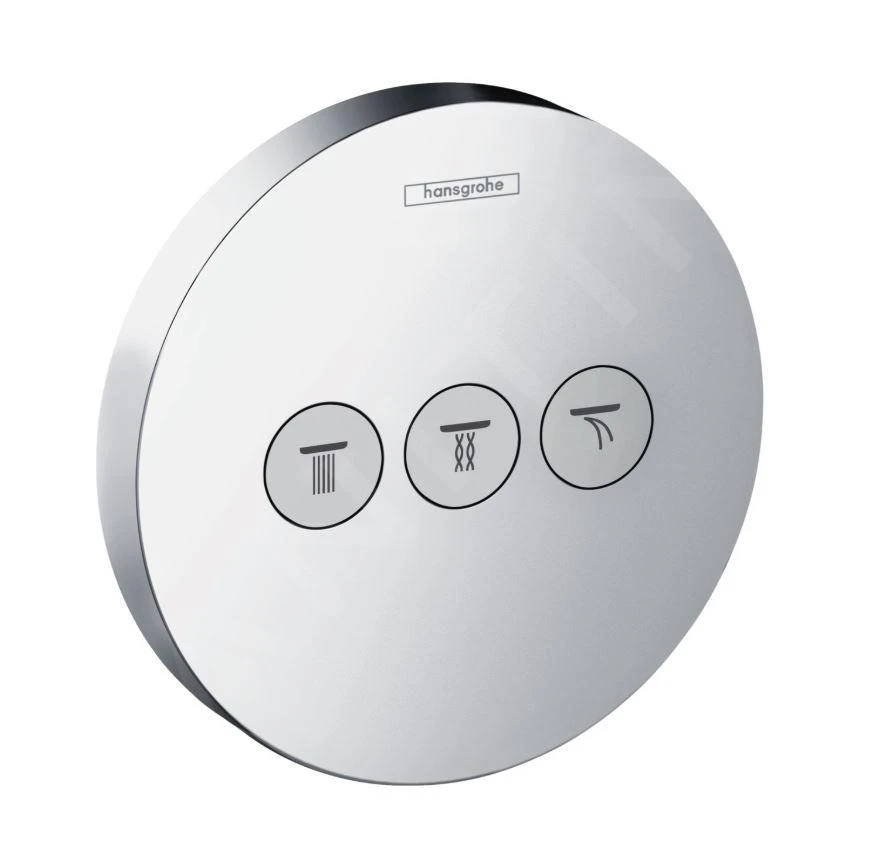 Hansgrohe Shower Select - Afdekset Voor Stopkraan Met 3 Stopfuncites, Chroom 15745000 1 Hansgrohe Shower Select - Afdekset Voor Stopkraan Met 3 Stopfuncites, Chroom 15745000