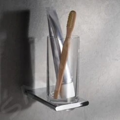 Keuco Edition 400 - Tandenborstelbeker Met Houder, Glas/chroom 11550019000 -Duravit || Geberit || Grohe Verkoopwinkel db588c99598c7c14840edb93