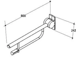 Ideal Standard Contour 21 - Opklapbare Armsteun, Roestvrij Staal S6360MY -Duravit || Geberit || Grohe Verkoopwinkel dbe5e4dd49a6f9ceed4a991f 1