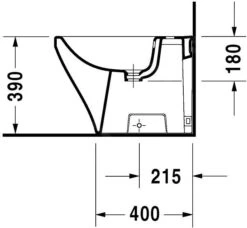 Duravit DuraStyle - Staande Bidet, Met WonderGliss, Wit 22841000001 -Duravit || Geberit || Grohe Verkoopwinkel dd608f0b3186098bf9b355ab