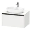 Duravit Ketho.2 - Wastafelonderkast Met Uitsparing 459x800x550 Mm, 1 Lade, Mat Wit K24885018180000
