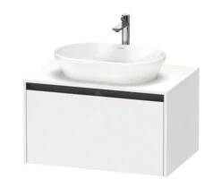 Duravit Ketho.2 - Wastafelonderkast Met Uitsparing 459x800x550 Mm, 1 Lade, Mat Wit K24885018180000