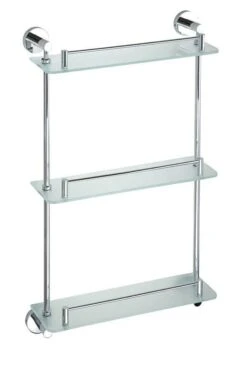 Sapho X-Round - Glazen Planchette 3 Laags, Chroom/melk Glas XR608