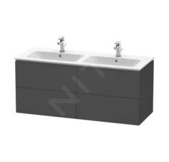 Duravit L-Cube - Wastafelonderkast 550x1290x481 Mm, 4 Laden, Grafiet Mat LC625904949