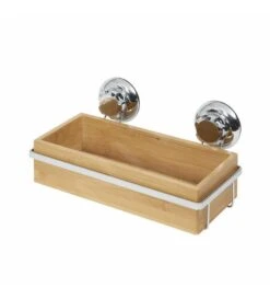 Compactor Bestlock - Zeepschaal Met Zuignap 276x148x127 Mm, Bamboe/chroom RAN5807