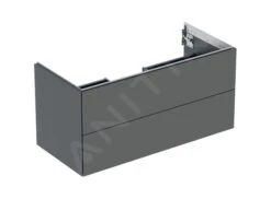 Geberit ONE - Wastafelonderkast, 104x50x47 Cm, 2 Laden, Lava 505.264.00.3