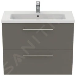 Ideal Standard I.Life S - Wastafelonderkast, 800x375x630 Mm, 2 Laden, Mat Kwartsgrijs T5295NG -Duravit || Geberit || Grohe Verkoopwinkel e2ed18be86bae427a5ef54de