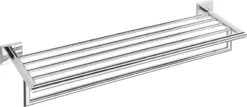 Sapho X-SQUARE - Planchet Met Handdoekhouder 655x110x215 Mm, Chroom XQ601