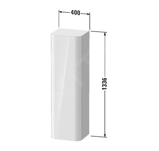 Duravit Happy D.2 Plus - Hoge Kast 1336x400x360 Mm, Scharnieren Links, Wit Hoogglans HP1261L2222 2 Duravit Happy D.2 Plus - Hoge Kast 1336x400x360 Mm, Scharnieren Links, Wit Hoogglans HP1261L2222 - Afbeelding 2